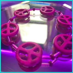 Handmade peace sign bracelet